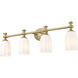 Orion 4 Light 31.25 inch Modern Gold Bath Vanity Light Wall Light