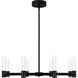 Adler 30 inch Matte Black Chandelier Ceiling Light