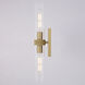 Bari 2 Light 4.5 inch Satin Brass Wall Light