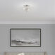 Cassandra 2 Light 13 inch Brushed Nickel Semi-Flush Mount Ceiling Light