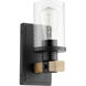 Alpine 1 Light 5 inch Noir with Driftwood Wall Sconce Wall Light