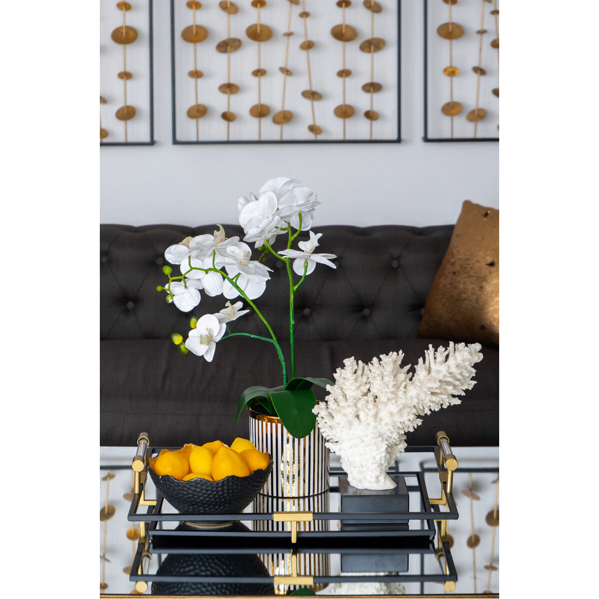 Tribute Black/Gold Tray