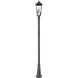 Gannon 3 Light 120.75 inch Black Outdoor Post Mounted Fixture in G9