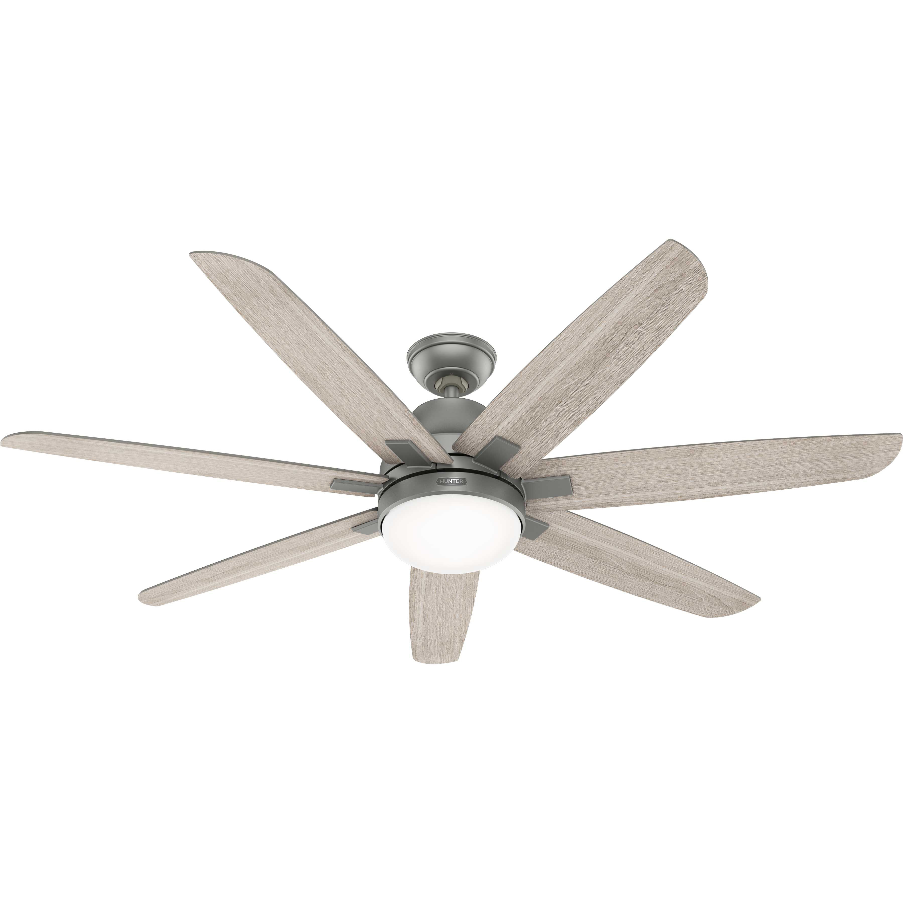 Wilder 60 inch Matte Silver with Light Gray Oak Blades Ceiling Fan
