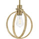Fallon 1 Light 10 inch Lacquered Brass with Bamboo Pendant Ceiling Light