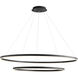 Circulo 2 Light 48 inch Black Pendant Ceiling Light