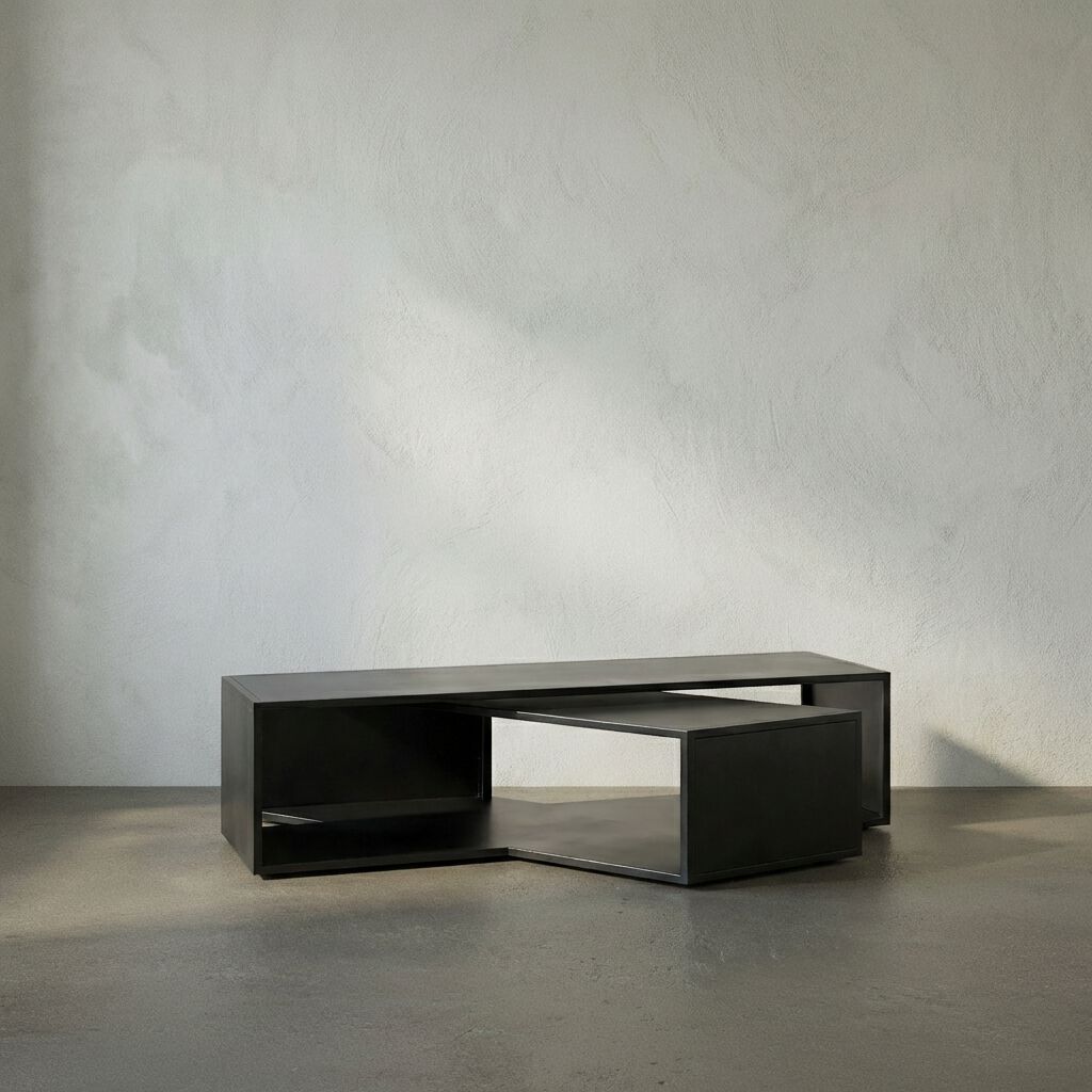 Keweco 73 X 58 inch Matte Black Coffee Table