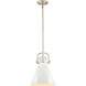 Newton Cone 1 Light 10 inch Satin Nickel Stem Hung Pendant Ceiling Light