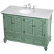 Rhodes 48 X 48 X 35 inch Vintage Mint and Brushed Nickel Vanity Sink Set