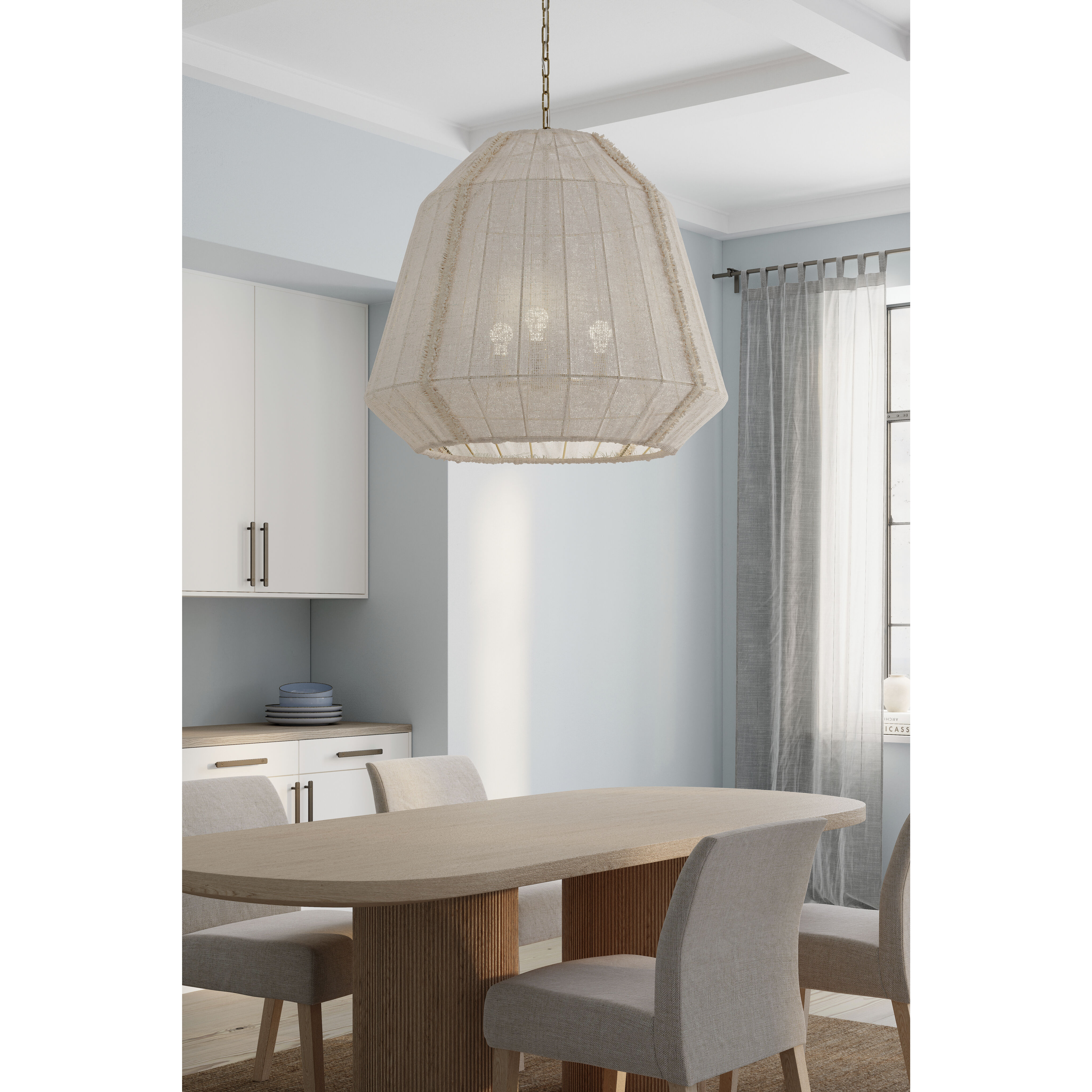 Velune 3 Light 36 inch Legacy Brass Pendant Ceiling Light