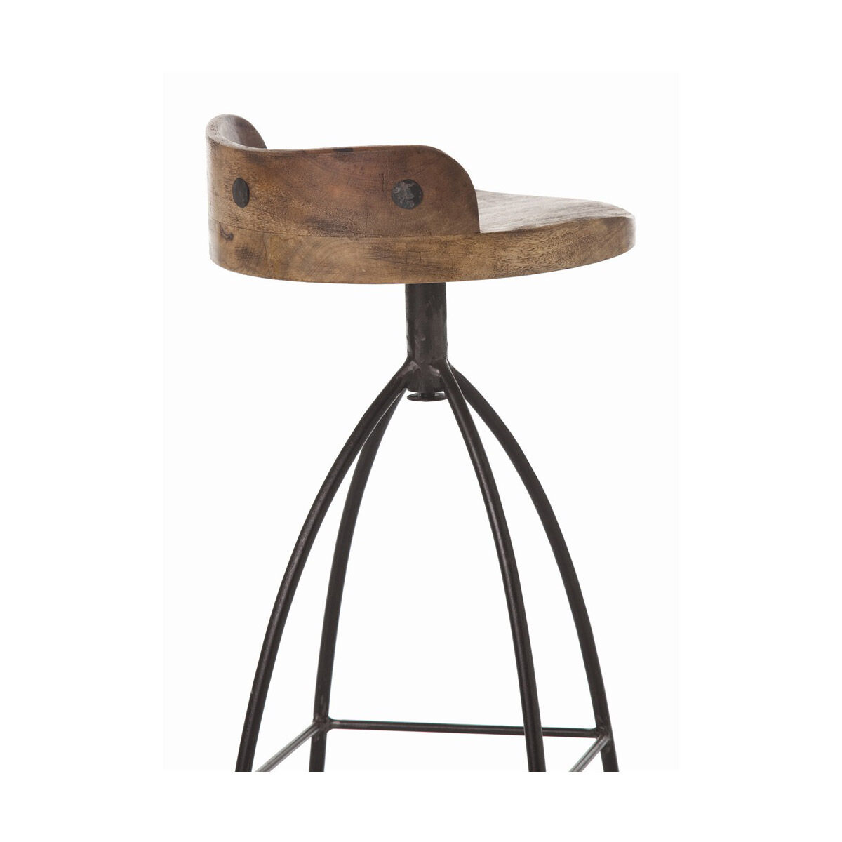 Hinkley 34.5 inch Sandblast Antique Wax and Natural Iron Bar Stool