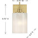 Modern 1 Light 4.75 inch Natural Brass Wall Sconce Wall Light