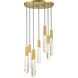 Drifting Droplets LED 20 inch Brushed Brass Pendant Ceiling Light