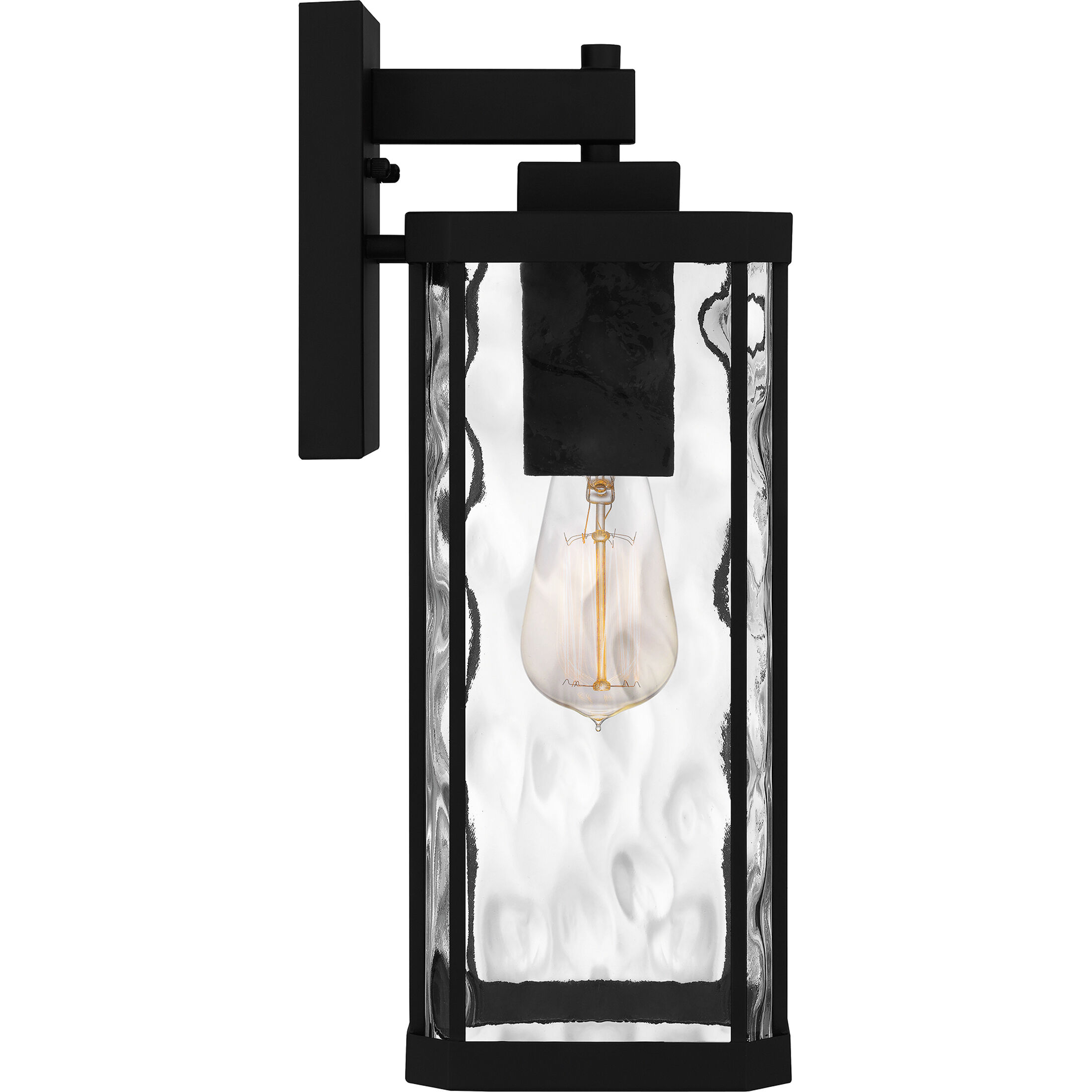Balchier 1 Light 17 inch Matte Black Outdoor Wall Lantern