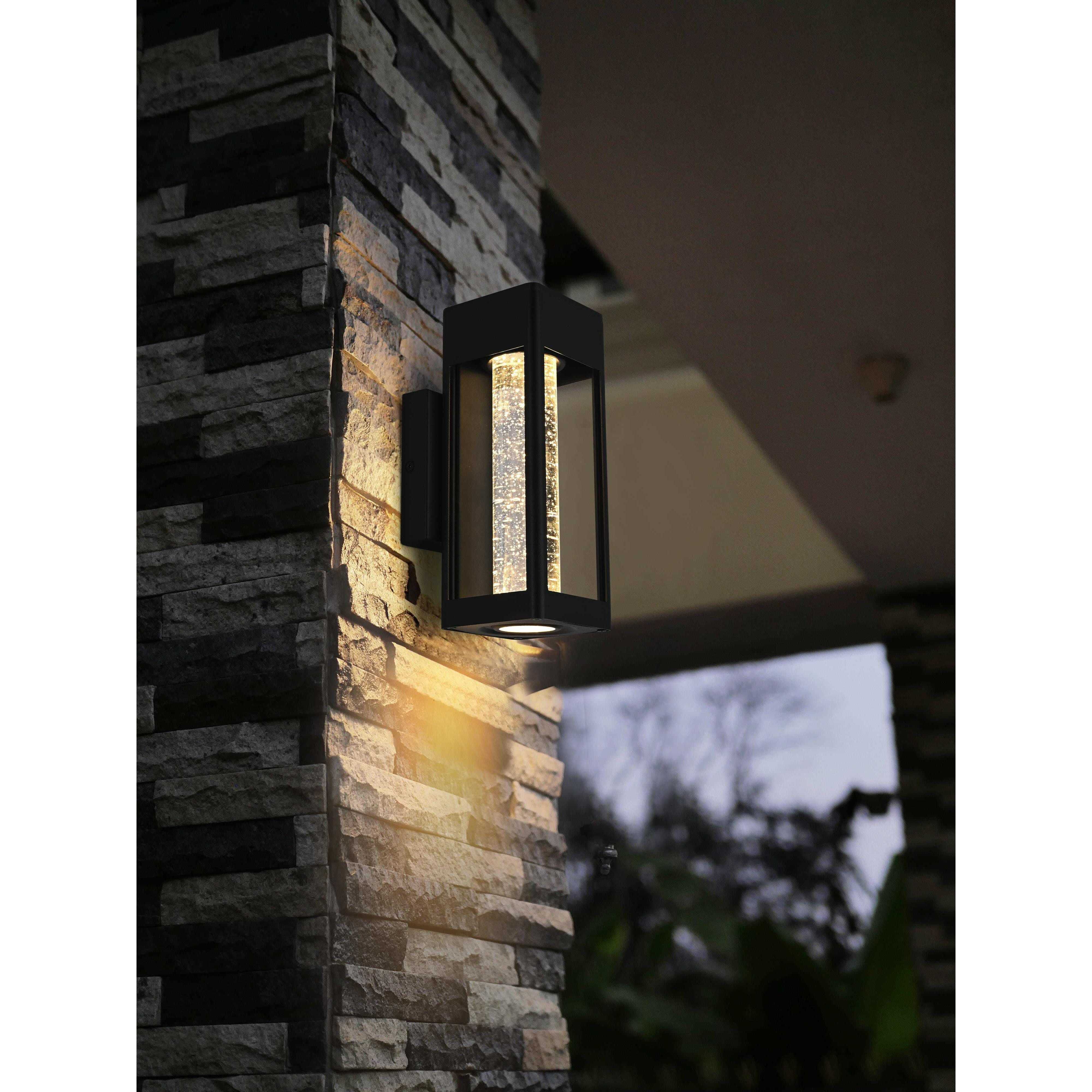 Amaris 1 Light 10 inch Black Outdoor Wall Sconce