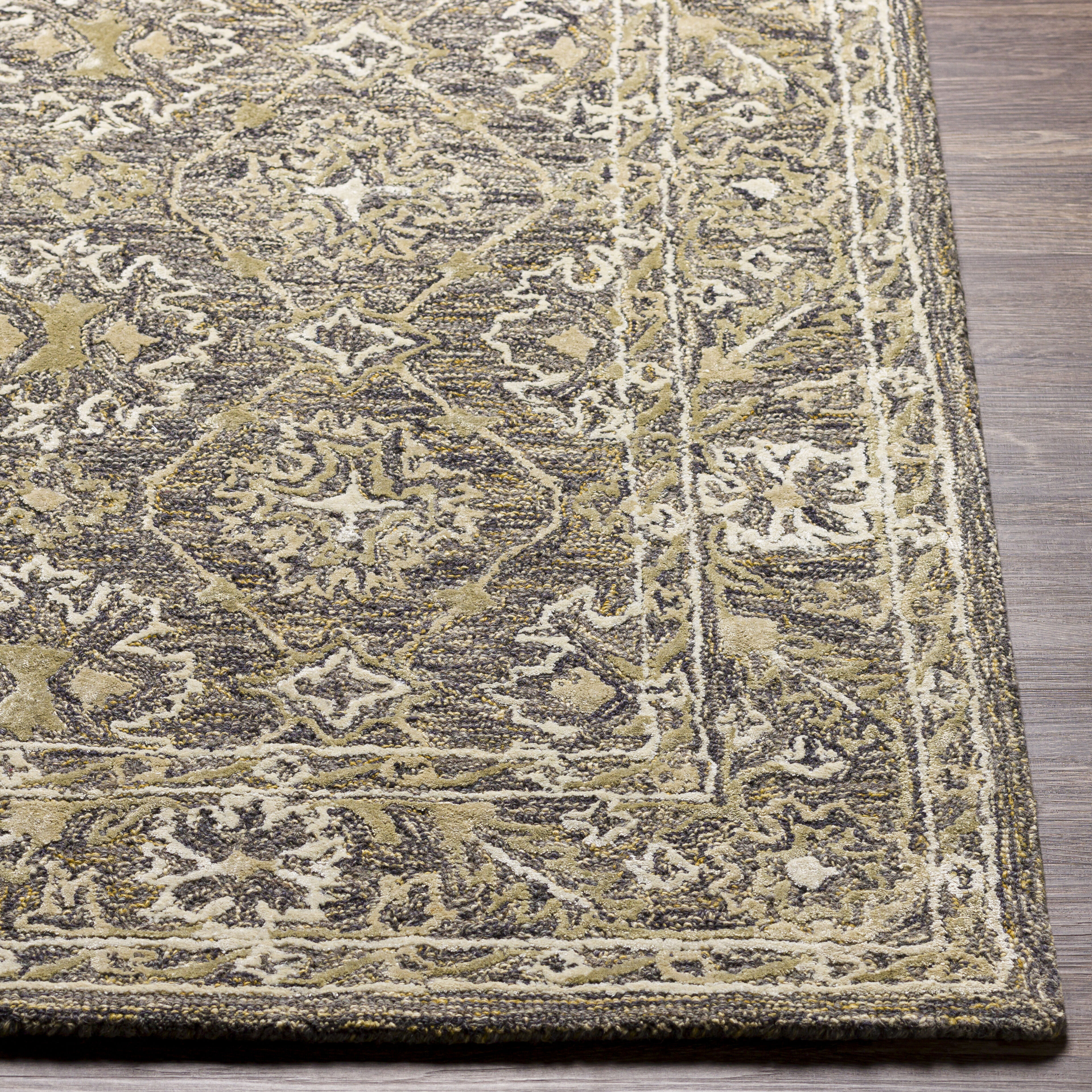 Shelby 72 X 48 inch Olive Rug in 4 X 6, Rectangle
