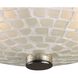 Fusion 2 Light 12 inch White with Satin Nickel Semi Flush Mount Ceiling Light