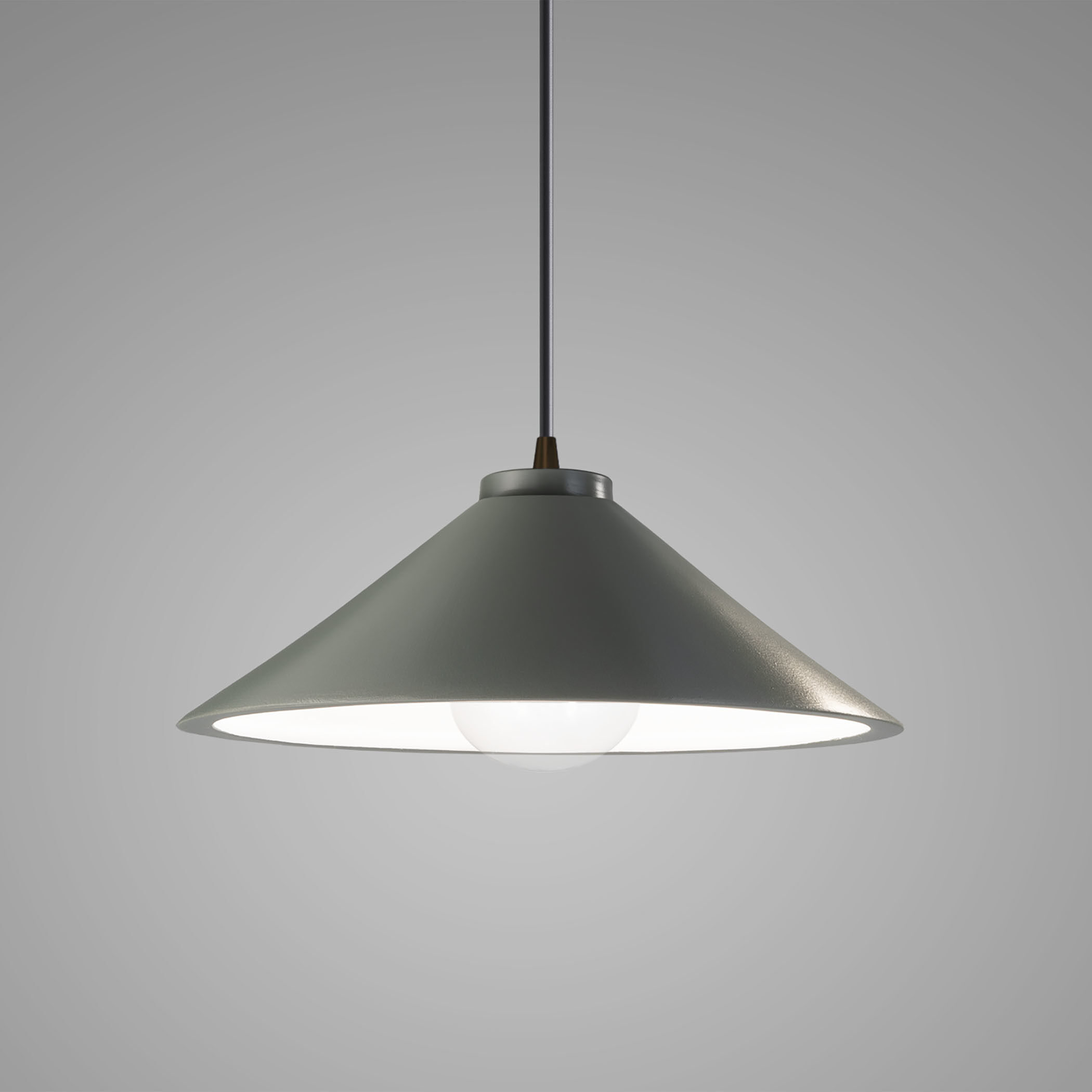 Radiance Collection LED 11.75 inch Pewter Green with Dark Bronze Pendant Ceiling Light