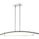 Arc LED 43.5 inch Chrome Linear Chandelier Ceiling Light