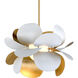 Ginger 1 Light 17.75 inch Gold Leaf/Soft White Chandelier Ceiling Light