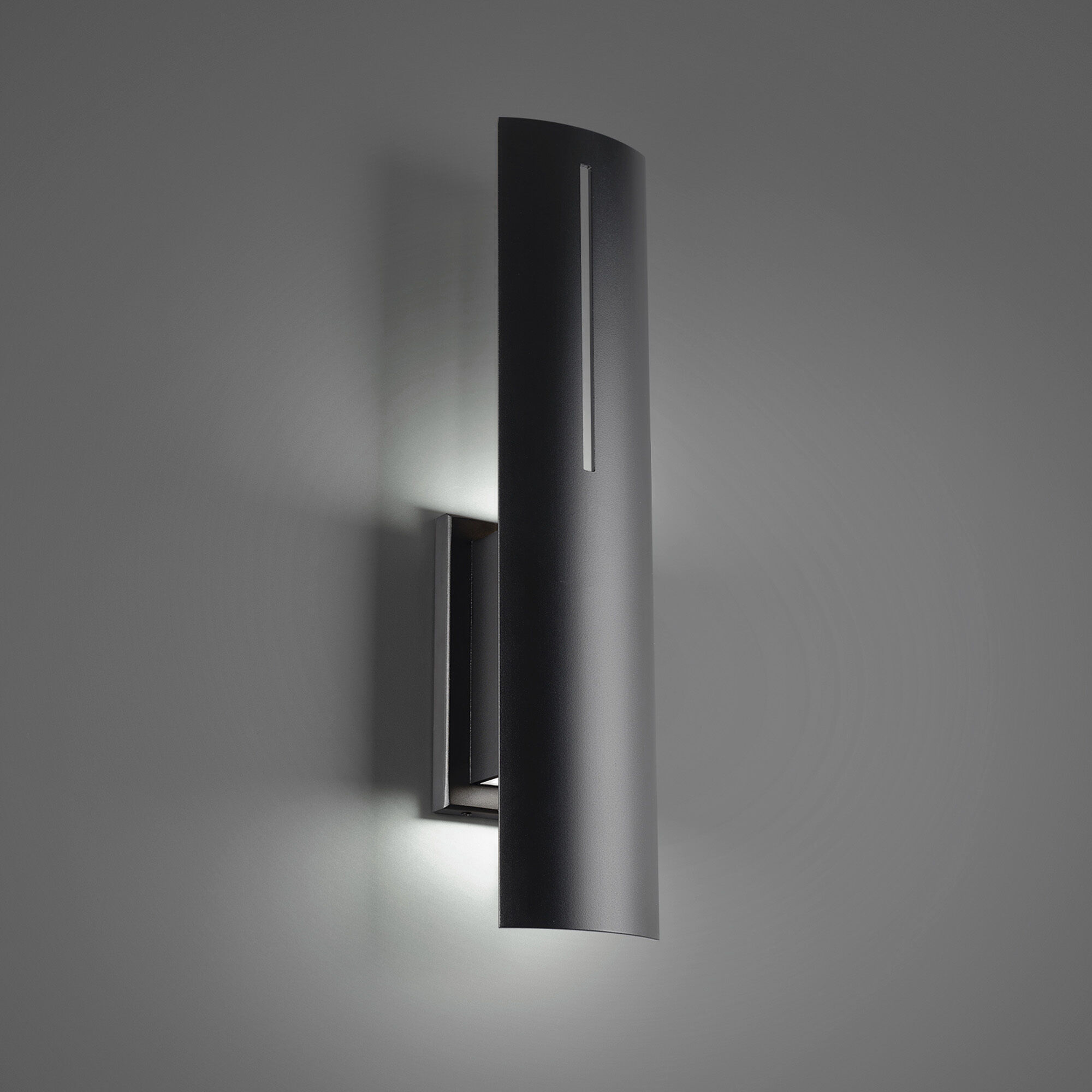 Aegis 1 Light 20 inch Black Outdoor Wall Light in 3000K