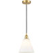Berkshire 1 Light 8 inch Satin Gold Mini Pendant Ceiling Light