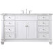 Wesley 60 X 22 X 35 inch White Vanity Sink Set
