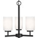 Oslo 3 Light 15 inch Midnight Black Chandelier Ceiling Light