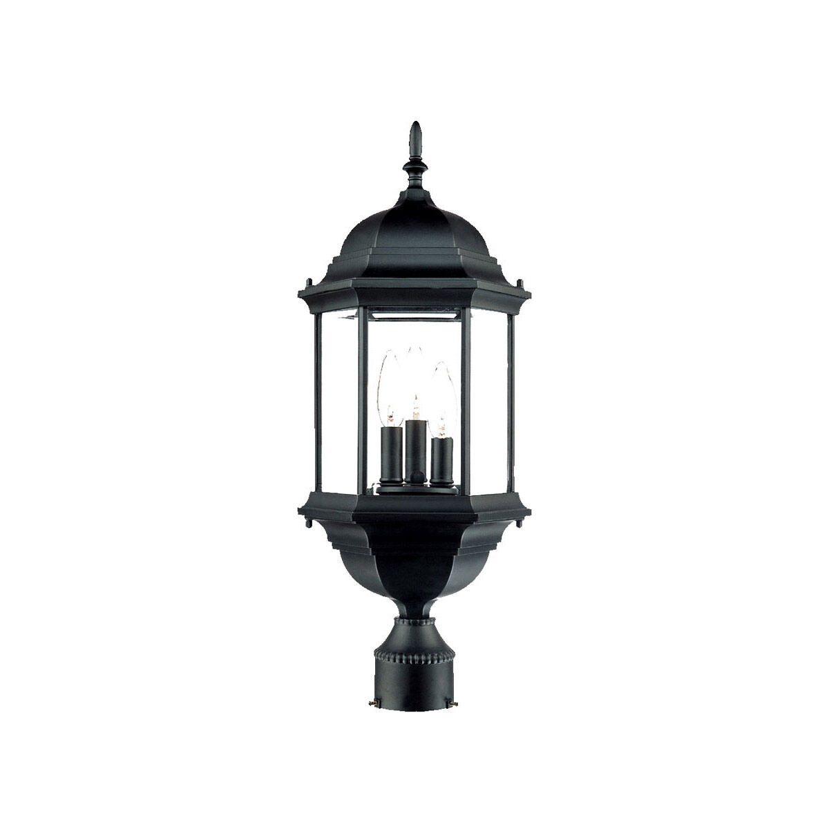 Madison 3 Light 9.25 inch Post Light & Accessory