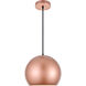 Kasey 1 Light 13 inch Honey Gold Pendant Ceiling Light