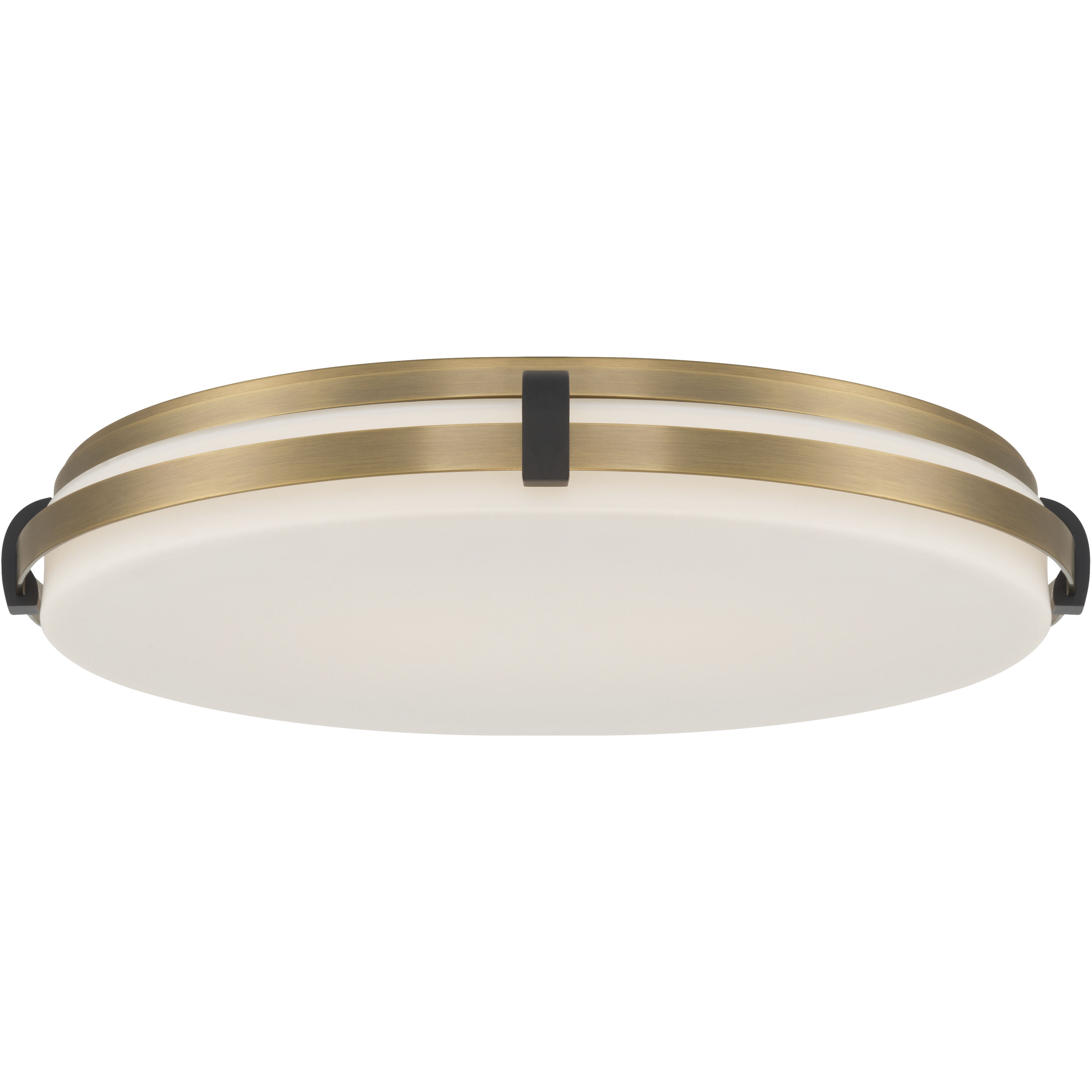 Arclume LED 18.75 inch Legacy Brass and Dark Matte Black Flush Mount Ceiling Light