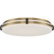 Arclume LED 18.75 inch Legacy Brass and Dark Matte Black Flush Mount Ceiling Light