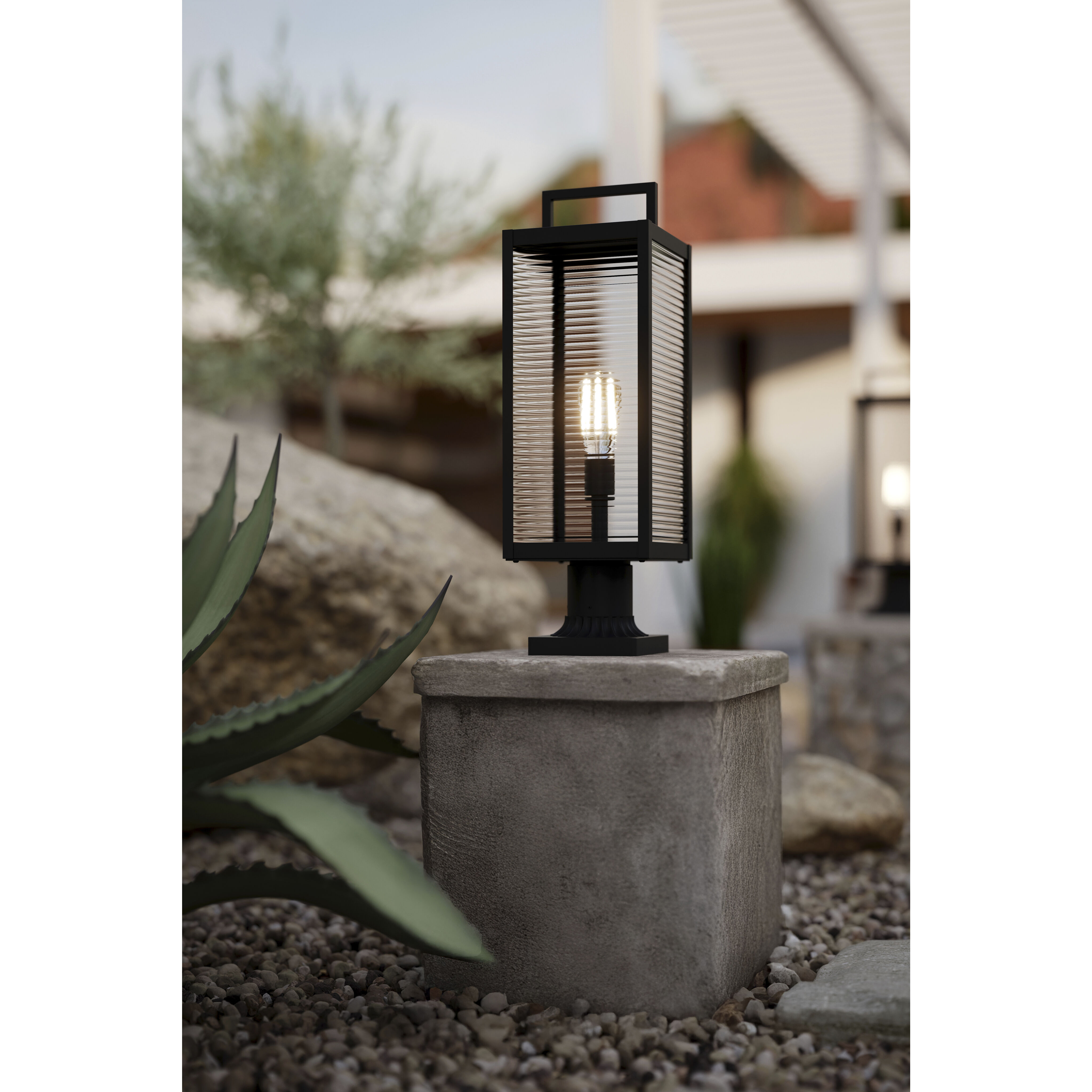 Edgewood 1 Light 21.5 inch Dark Matte Black Outdoor Post Mount