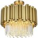 Willow 4 Light 16 inch Satin Gold Flush Mount Ceiling Light