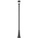 Davina 3 Light 114.25 inch Black Outdoor Post Mounted Fixture in G9
