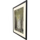Quiet in the Mist Green and Black and Yellow Framed Art