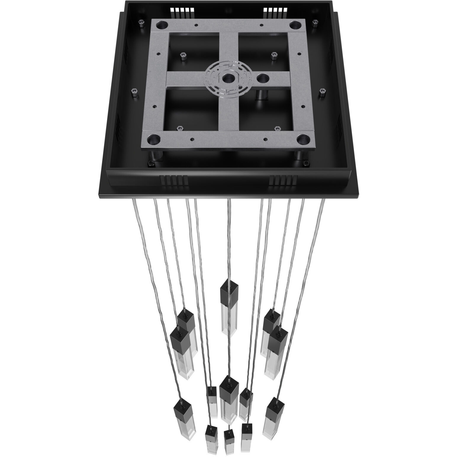 Original Glacier Avenue LED 20 inch Dark Bronze Multi Port Pendant Ceiling Light in Clear