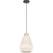 Lanier 1 Light 8 inch Black and Natural Mini Pendant Ceiling Light
