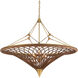 Gaborone 4 Light 40 inch Natural/Contemporary Gold Leaf Chandelier Ceiling Light