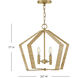 Sammi 2 Light 20 inch Lacquered Brass Pendant Ceiling Light