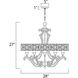 Mondrian 5 Light 28 inch Umber Bronze Single-Tier Chandelier Ceiling Light
