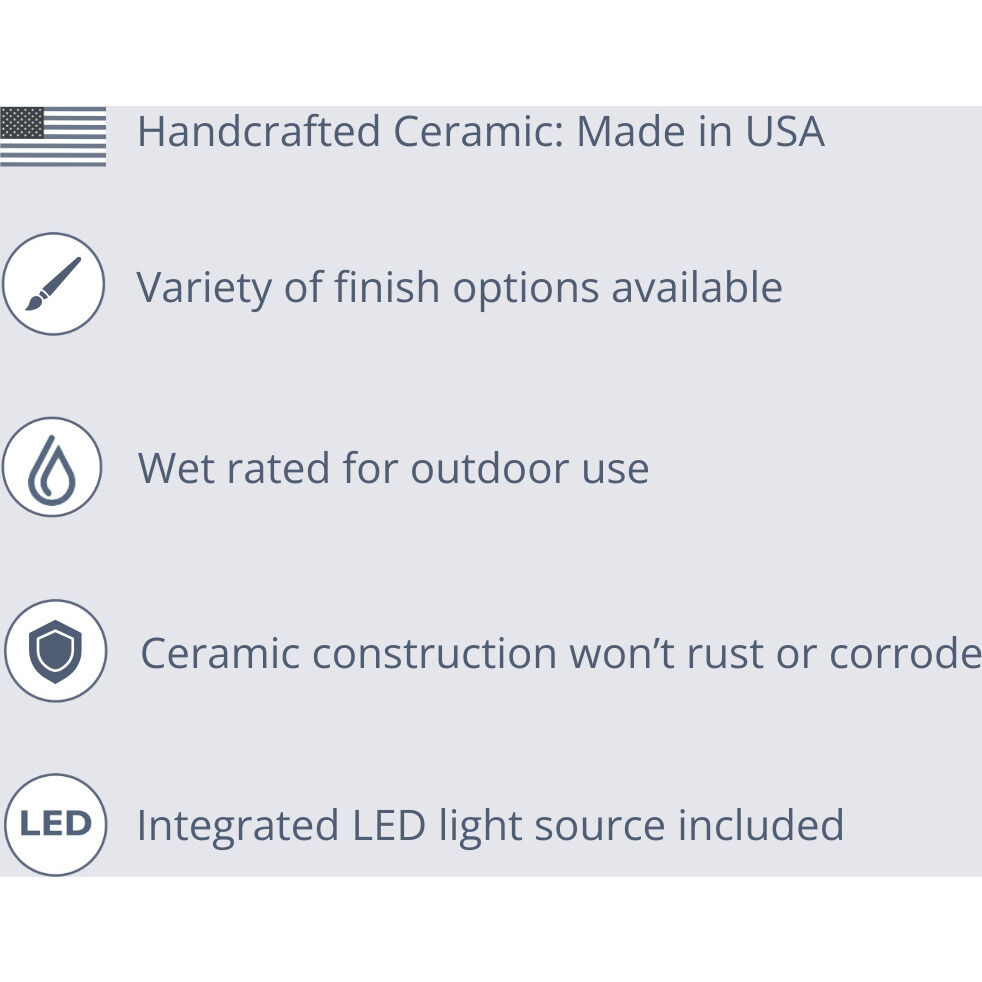 Ambiance Collection - Capsule LED 10 inch Bisque Outdoor Wall Sconce, Form+Finish+Function