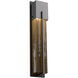 Outdoor Square Motif LED 23 inch Argento Grey Outdoor Sconce in 3000K LED, Bronze Granite, Tall Square