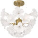 Bloome 3 Light 16.75 inch Legacy Brass Semi-Flush Mount Ceiling Light