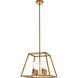 Declan 4 Light 16 inch Brass Pendant Ceiling Light