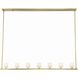Aragon 7 Light 56 inch Soft Brass Linear Chandelier Ceiling Light