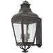 Winchester Outdoor 3 Light 12 inch Aged Iron Wall Sconce Wall Light