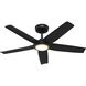 Zentech 44 inch Matte Black Outdoor Ceiling Fan