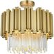 Willow 4 Light 16 inch Satin Gold Flush Mount Ceiling Light