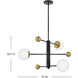 Auggie LED 31 inch Black Chandelier Ceiling Light